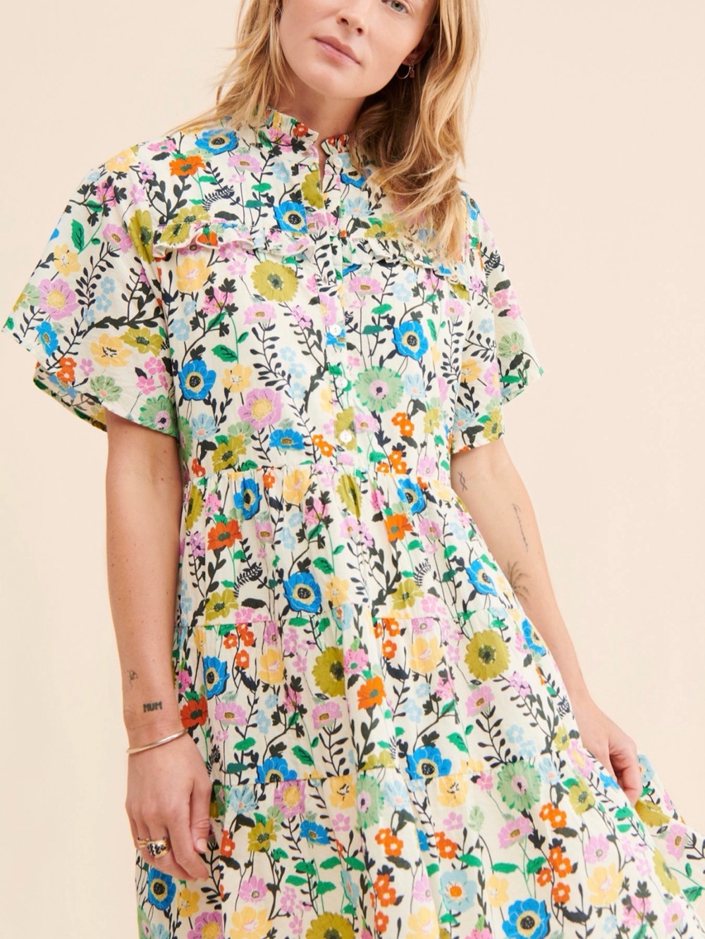 Anthropologie Ro’s Garden Vibeka ruffled dress